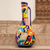 Keramikvase - Krugförmige Keramikvase im Talavera-Stil aus Mexiko