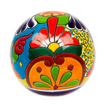 Ceramic figurine, 'Talavera Orb' - Talavera-Style Ceramic Decorative Figurine from Mexico