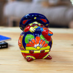 Ceramic figurine, 'Violin Mariachi' - Talavera-Style Ceramic Figurine of a Mariachi with a Violin