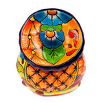 Ceramic figurine, 'Violin Mariachi' - Talavera-Style Ceramic Figurine of a Mariachi with a Violin