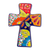 Ceramic wall cross, 'Spanish Faith' - Talavera-Style Ceramic Wall Cross from Mexico