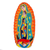 Ceramic wall sculpture, 'Talavera Guadalupe in Orange' - Talavera-Style Ceramic Wall Sculpture of the Virgin Mary thumbail