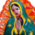 Ceramic wall sculpture, 'Talavera Guadalupe in Orange' - Talavera-Style Ceramic Wall Sculpture of the Virgin Mary (image 2c) thumbail