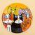 Ceramic decorative plate, 'Cat Fancy' - Handcrafted Five Fanciful Cats Ceramic Decorative Plate thumbail