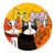 Ceramic decorative plate, 'Cat Fancy' - Handcrafted Five Fanciful Cats Ceramic Decorative Plate (image 2a) thumbail