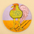 Plato decorativo de cerámica - Plato decorativo de cerámica gallo verde caprichoso hecho a mano