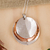 Sterling silver and copper pendant necklace, 'Light of the Afternoon' - Modern Taxco Sterling Silver and Copper Pendant Necklace thumbail
