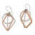 Sterling silver and copper dangle earrings, 'Geometric Trio' - Geometric Sterling Silver and Copper Dangle Earrings (image 2a) thumbail
