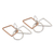 Sterling silver and copper dangle earrings, 'Geometric Trio' - Geometric Sterling Silver and Copper Dangle Earrings (image 2b) thumbail