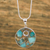 Sterling silver pendant necklace, 'Terrestrial Beauty' - Sterling Silver and Composite Turquoise Necklace from Mexico thumbail