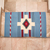 Zapotec wool area rug, 'Cerulean Chakana' (2x3) - Handwoven Geometric Zapotec Wool Area Rug from Mexico (2x3)