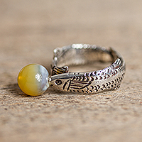 Featured review for Agate band ring, Bubble Fish