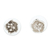 Sterling silver stud earrings, 'Flower Solo' - Combination-Finish Sterling Silver Flower Stud Earrings