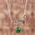 Halskette mit Jade-Anhänger - Halskette mit Olivenblatt-Jade-Anhänger aus Mexiko