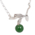 Jade pendant necklace, 'Leafy Olive' - Olive Leaf Jade Pendant Necklace from Mexico