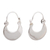 Sterling silver hoop earrings, 'Gleaming Crescent Moons' - Crescent Sterling Silver Hoop Earrings from Mexico
