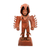 Ceramic sculpture, 'Eagle Warrior' - Handcrafted Ceramic Sculpture of an Aztec Warrior thumbail