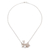 Cultured pearl pendant necklace, 'Glowing Rabbit' - Cultured Pearl Rabbit Pendant Necklace from Mexico (image 2b) thumbail