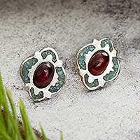 Featured review for Garnet stud earrings, Nocturnal Gala