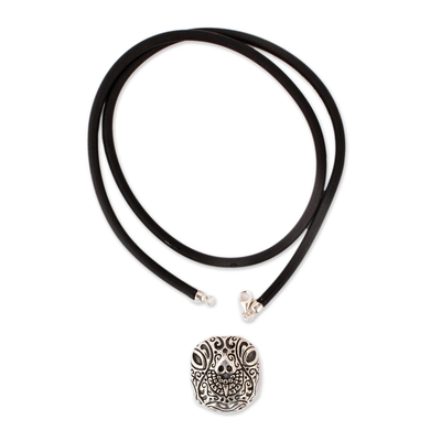 Collar colgante de plata esterlina - Collar con colgante de tortuga de plata esterlina de México