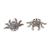 Knopfohrringe aus Sterlingsilber - Stilisierte Axolotl-Knopfohrringe aus Sterlingsilber aus Mexiko