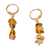 Vergoldete Ohrhänger aus Bernsteinperlen - Vergoldete Ohrhänger aus Naturbernsteinperlen aus Mexiko