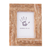 Marble photo frame, 'Café Memories' (4x6) - Brown Marble Photo Frame Crafted in Mexico (4x6) thumbail