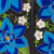 Leather accented cotton sling, 'Yucatan Flowers' - Leather Accented Cotton Sling with Blue Floral Embroidery (image 2c) thumbail