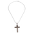 Sterling silver pendant necklace, 'Cross of Delight' (2 inch) - Taxco Sterling Silver Cross Pendant Necklace (2 in.) (image 2b) thumbail