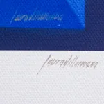 Print, 'Blue Thought I' - Girl with an Apple Surrealist Print from Mexico