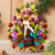 Ceramic sculpture, 'Agave and Tequila' - Hand-Painted Floral Ceramic Sculpture from Mexico thumbail