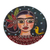 arte de la pared de cerámica - Plato decorativo de cerámica Frida Kahlo hecho a mano en México