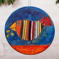 Featured review for Ceramic wall art, Striped Bird