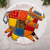 Ceramic wall art, 'Whimsical Cow' - Whimsical Cow-Themed Ceramic Wall Art from Mexico thumbail