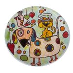 Ceramic wall art, 'Menagerie' - Animal-Themed Ceramic Wall Art from Mexico