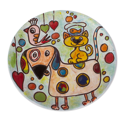 Ceramic wall art, 'Menagerie' - Animal-Themed Ceramic Wall Art from Mexico