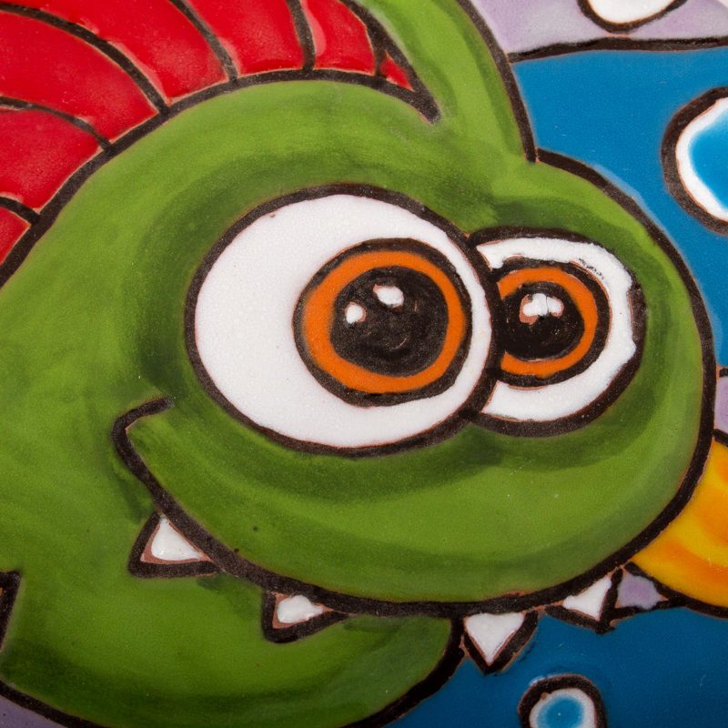 Goofillo Fish Goofy Fish Ceramic Wall Art from Mexico - Goofy Fish | NOVICA