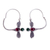 Garnet and agate hoop earrings, 'Magic Dragonfly' - Garnet and Agate Dragonfly Hoop Earrings thumbail