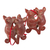 Keramische Ornamente, 'Tanzende Hunde' (Paar) - Keramische tanzende Hundeschmuckstücke aus Mexiko (Paar)