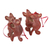 Ceramic ornaments, 'Dancing Dogs' (pair) - Ceramic Dancing Dog Ornaments from Mexico (Pair)