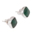 Chrysocolla stud earrings, 'Square Bucklers' - Square Chrysocolla Stud Earrings from Mexico thumbail