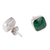 Chrysocolla stud earrings, 'Square Bucklers' - Square Chrysocolla Stud Earrings from Mexico (image 2c) thumbail