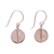 Silver dangle earrings, 'Intersected Discs' - Modern Circular Silver Dangle Earrings from Mexico