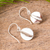 Silver dangle earrings, 'Intersected Discs' - Modern Circular Silver Dangle Earrings from Mexico (image 2b) thumbail