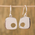 Silver dangle earrings, 'Abstract Idea' - Modern 950 Silver Dangle Earrings from Mexico (image 2) thumbail