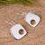 Silver dangle earrings, 'Abstract Idea' - Modern 950 Silver Dangle Earrings from Mexico (image 2b) thumbail