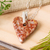 Marble pendant necklace, 'Love for the Earth' - Heart-Shaped Marble Pendant Necklace from Mexico (image 2) thumbail