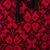 Cotton blend bucket bag, 'Firelit Garden' - Red and Black Cross-Stitch Floral Cotton Blend Shoulder Bag