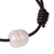Cultured pearl pendant bracelet, 'Simple Glow' - Cultured Pearl and Leather Pendant Bracelet from Mexico (image 2b) thumbail