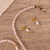 Conjunto de joyas de ópalo y granate bañado en oro - Conjunto de joyas de granate y ópalo chapado en oro de México